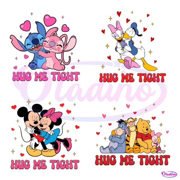 Hug Me Tight Valentine Cute Cartoon Character Valentine Png