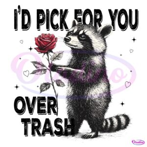 Id Pick For You Over Trash Funny Racoon Valentine PNG