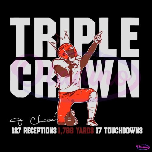 Ja Marr Chase Triple Crown Cincinnati Bengals Football PNG