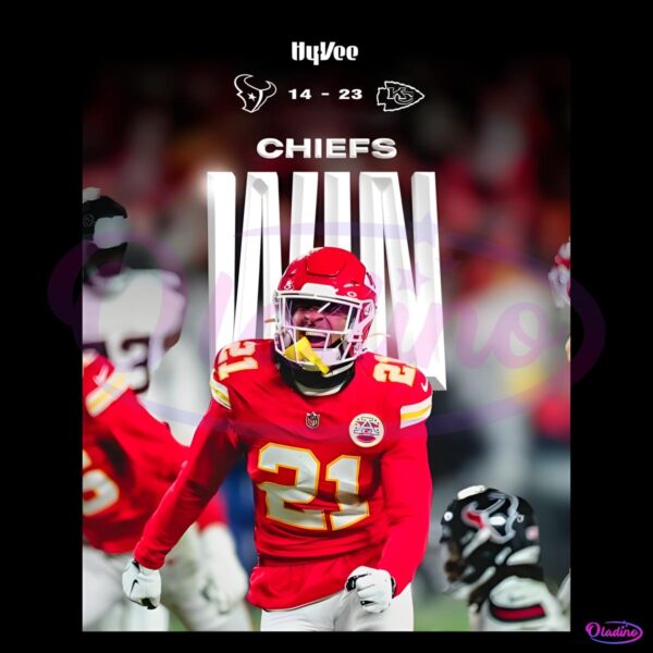 Jaden Hicks Kansas City Chiefs Win Houston Texans Poster PNG