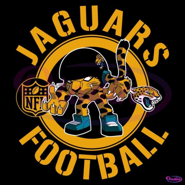 Jaguars Football Nfl Rush Zone Cartoon Character SVG