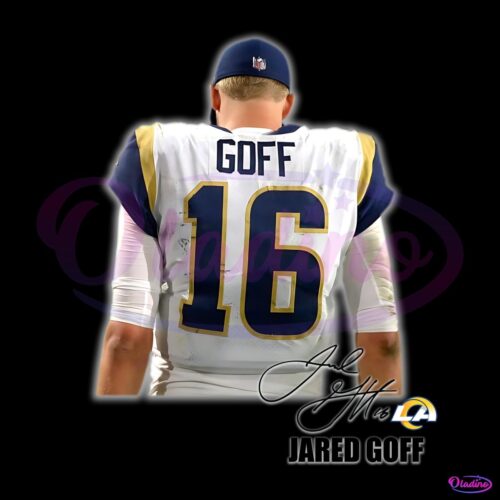 Jared Goff 16 Football Player SVG