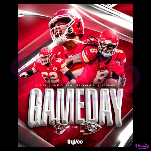 Kansas City Chiefs Beat Texans AFC Divisional Gameday Poster PNG