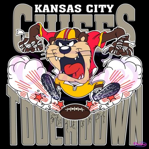 Kansas City Chiefs Tuchdown Nfl Tasmanian Devil SVG