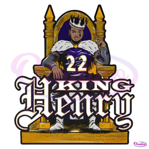 King Henry Baltimore Ravens Derrick Henry 22 King H Throne PNG