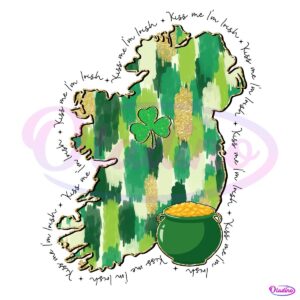 Kiss Me Im Irish Vintage St Patricks Lucky Shamrock PNG