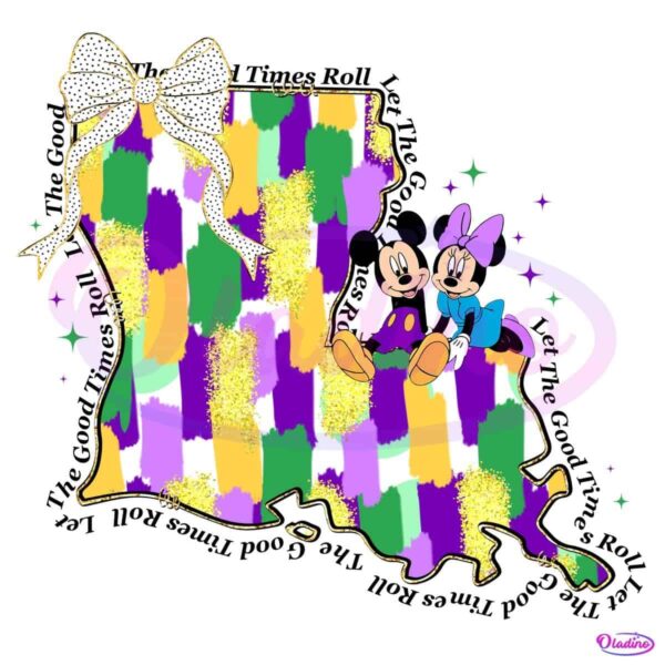 La Weezy Ana Mardi Gras Couple Mouse PNG