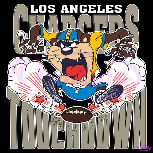 Los Angeles Chargers Tuchdown Nfl Tasmanian Devil SVG