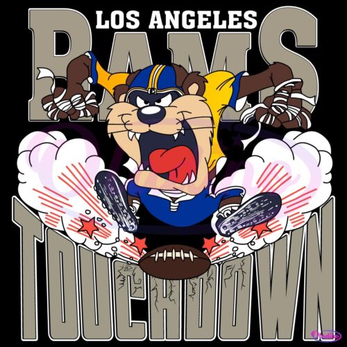 Los Angeles Rams Tuchdown Nfl Tasmanian Devil SVG