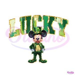 Lucky Mickey St Patricks Day PNG