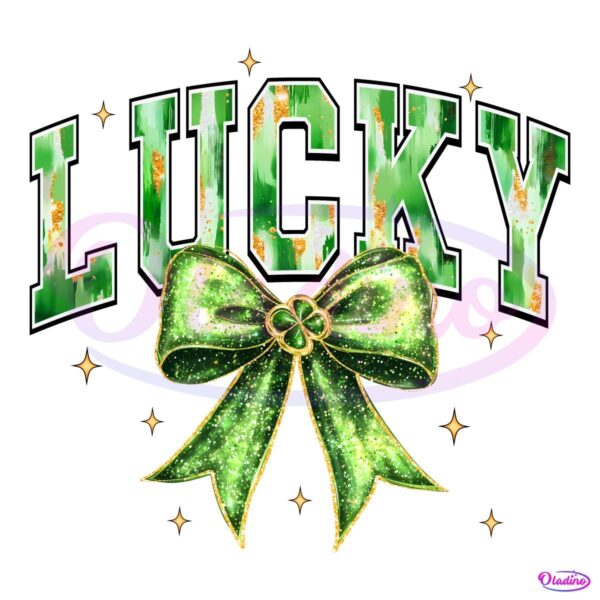 Lucky St Patricks Day Coquette PNG