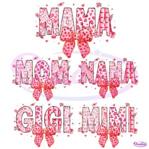 Mama Nana Mimi Coquette Valentine Bundle PNG