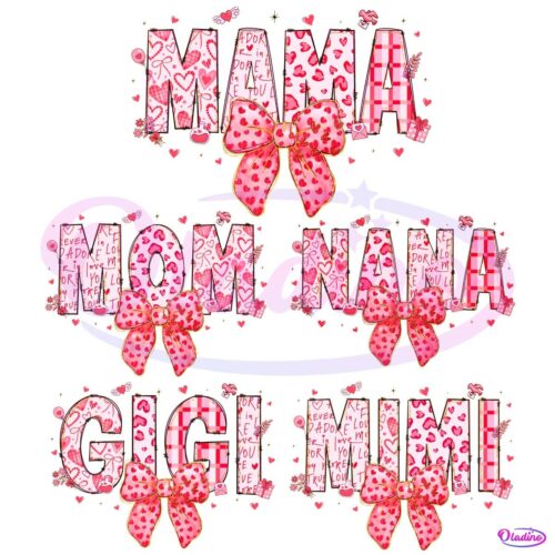 Mama Nana Mimi Coquette Valentine Bundle PNG