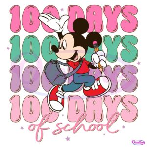 Mickey Happy 100 Days Of School PNG