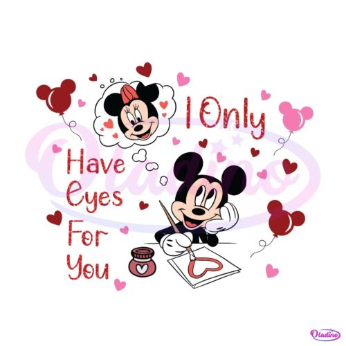 Mickey Minnie I Only Have Eyes For You SVG