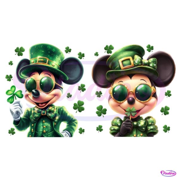 Mickey Mouse St Patricks Day Lucky Shamrock PNG