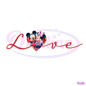 Mickeys Love Heart Valentines Day SVGPNG Delight