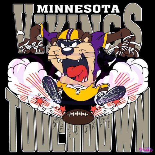 Minnesota Vikings Tuchdown Nfl Tasmanian Devil SVG