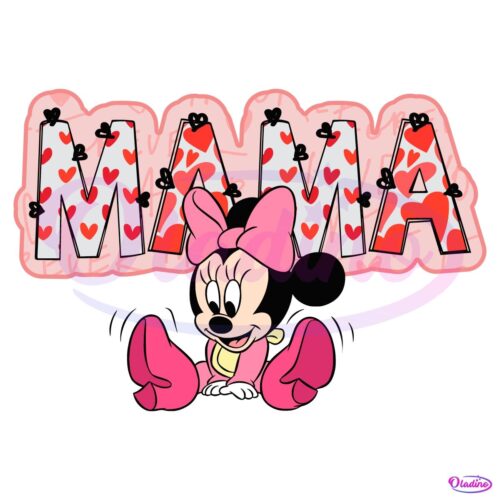 Minnie Mouse Mama Valentine Day Gift SVG