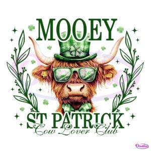 Mooey St Patrick Cow Lover Club PNG