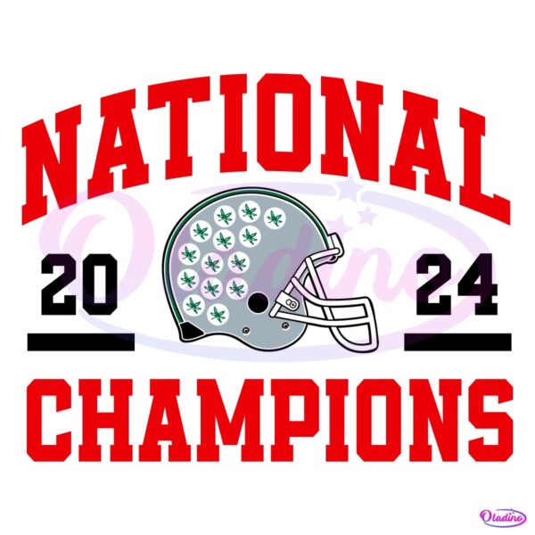 National 2024 Football Helmet Champions Ohio State Buckeyes SVG