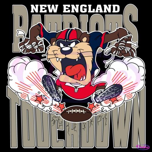 New England Patriots Tuchdown Nfl Tasmanian Devil SVG