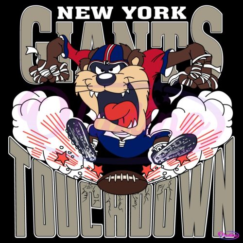 New York Giants Tuchdown Nfl Tasmanian Devil SVG