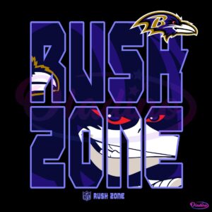 Nfl Rush Zone Cartoon Baltimore Ravens Football Logo SVG