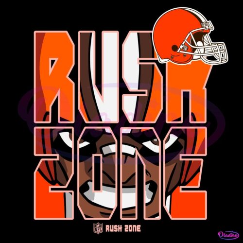 Nfl Rush Zone Cartoon Cleveland Browns Football Logo SVG