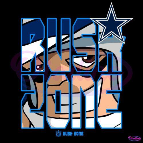 Nfl Rush Zone Cartoon Dallas Cowboys Football Logo SVG