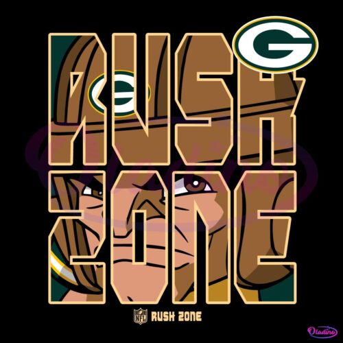 Nfl Rush Zone Cartoon Green Bay Packers Football Logo SVG