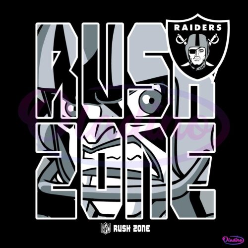 Nfl Rush Zone Cartoon Las Vegas Raiders Football Logo SVG