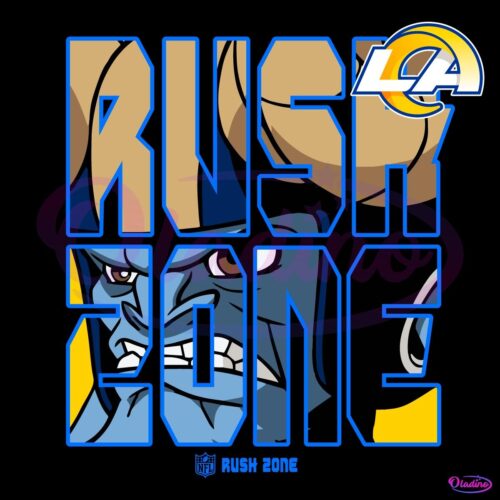 Nfl Rush Zone Cartoon Los Angeles Rams Football Logo SVG