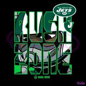 Nfl Rush Zone Cartoon New York Jets Football Logo SVG