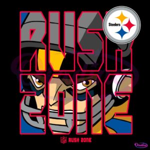 Nfl Rush Zone Cartoon Pittsburgh Steelers Football Logo SVG