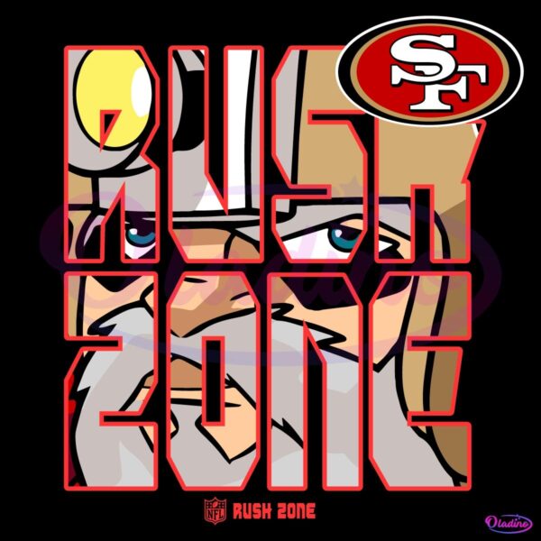 Nfl Rush Zone Cartoon San Francisco 49Ers Football Logo SVG