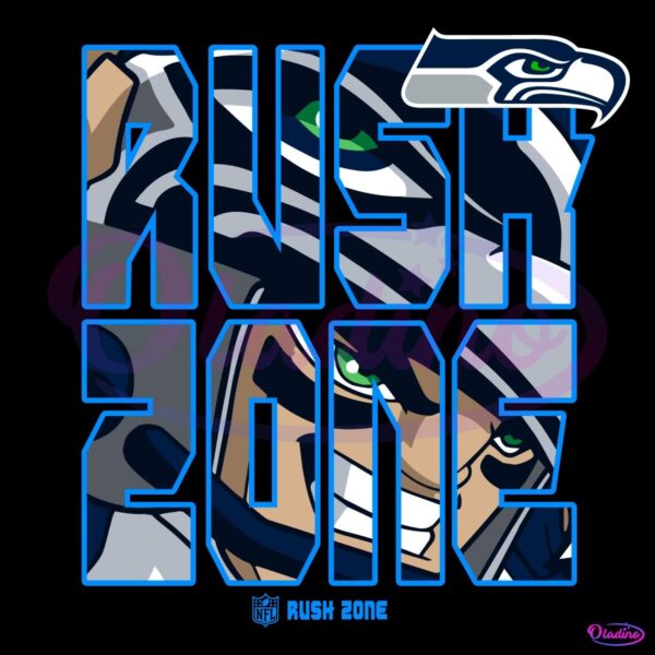 Nfl Rush Zone Cartoon Seattle Seahawks Football Logo SVG