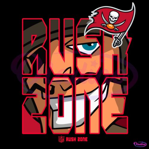 Nfl Rush Zone Cartoon Tampa Bay Buccaneers Football Logo SVG