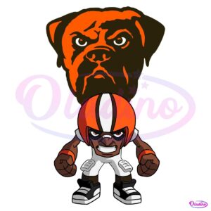 Nfl Rush Zone Cleveland Browns Cartoon Character SVG