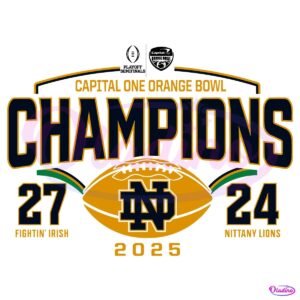 Notre Dame Fighting Irish Playoff 2025 Orange Bowl Champions SVG