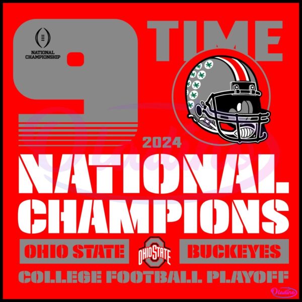 Ohio State Buckeyes 2024 CFP National Champions SVG