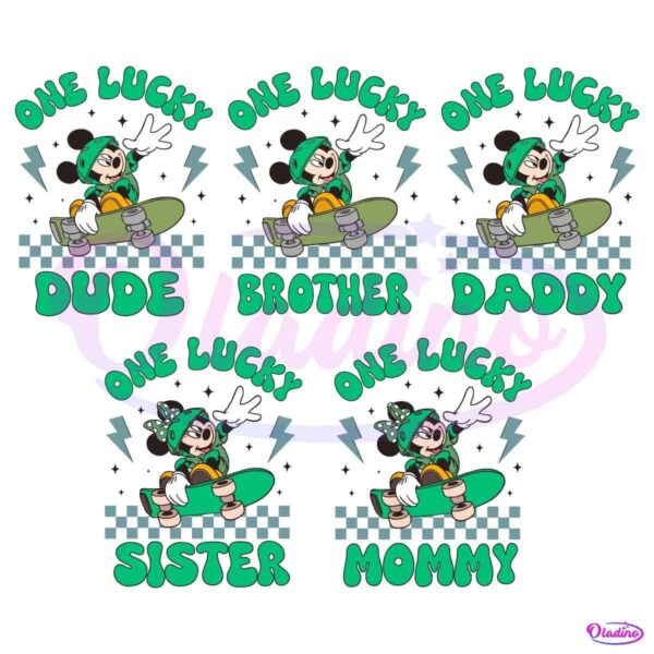 One Lucky Dude St Patricks 1st Birthday Boy Party Png