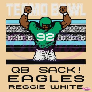 Philadelphia Eagles Tecmo Bowl Qb Sack Eagles Reggie White SVG