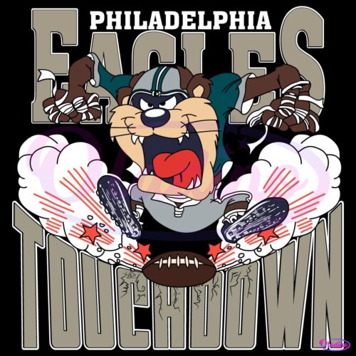 Philadelphia Eagles Tuchdown Nfl Tasmanian Devil SVG