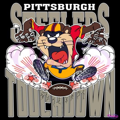 Pittsburgh Steelers Tuchdown Nfl Tasmanian Devil SVG