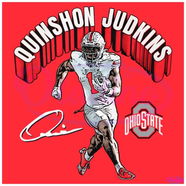 Quinshon Judkins Ohio State Buckeyes National Champion Signature PNG