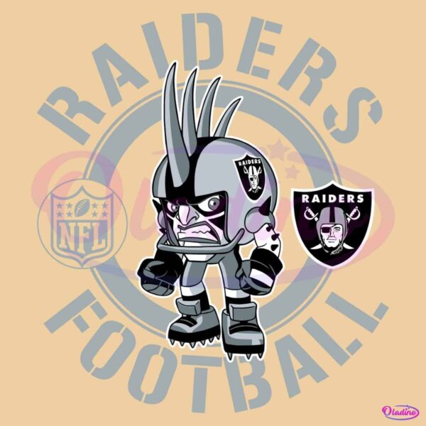 Raiders Football Nfl Rush Zone Cartoon Character SVG