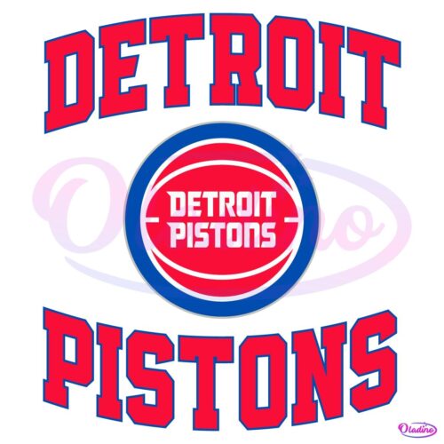 Retro Detroit Pistons Nba Basketball SVG