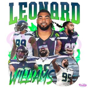 Retro Leonard William Seattle Seahawks Football Players PNG