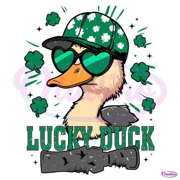 Retro Lucky Duck Svg Png, Duck St Patricks Day Svg, St Patricks Shirt Design PNG, St Patricks Png, Duck lover Png, Kids St Patricks png